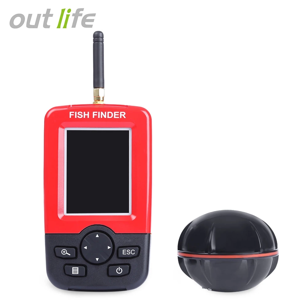 Outlife المحمولة الذكية صياد السمك عمق مكتشف مع اللاسلكية السونار الاستشعار صدى أسلم Fishfinder ل بحيرة البحر الصيد