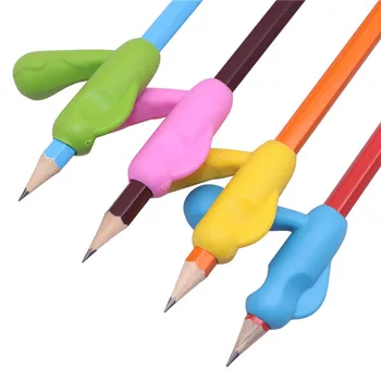 

12 pcs silicon pencil grip Student Orthosis Holding Pen Pencil Correct Posture Holding Pen Learning Stationery Auxiliary Tool