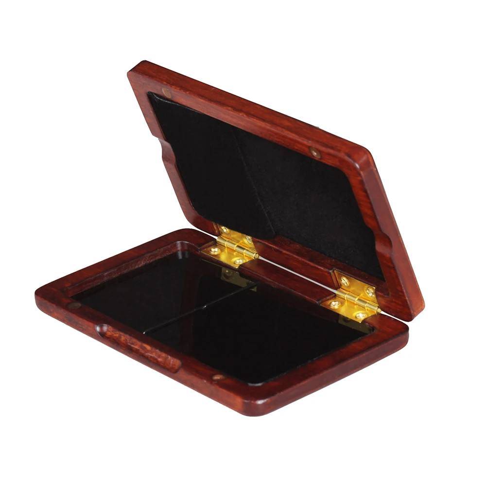 

NEW Arrival Solid Wood Reed Case Wooden Holder Box for Tenor/ Alto/ Soprano Saxophone Clarinet Reeds, 2pcs Capacity