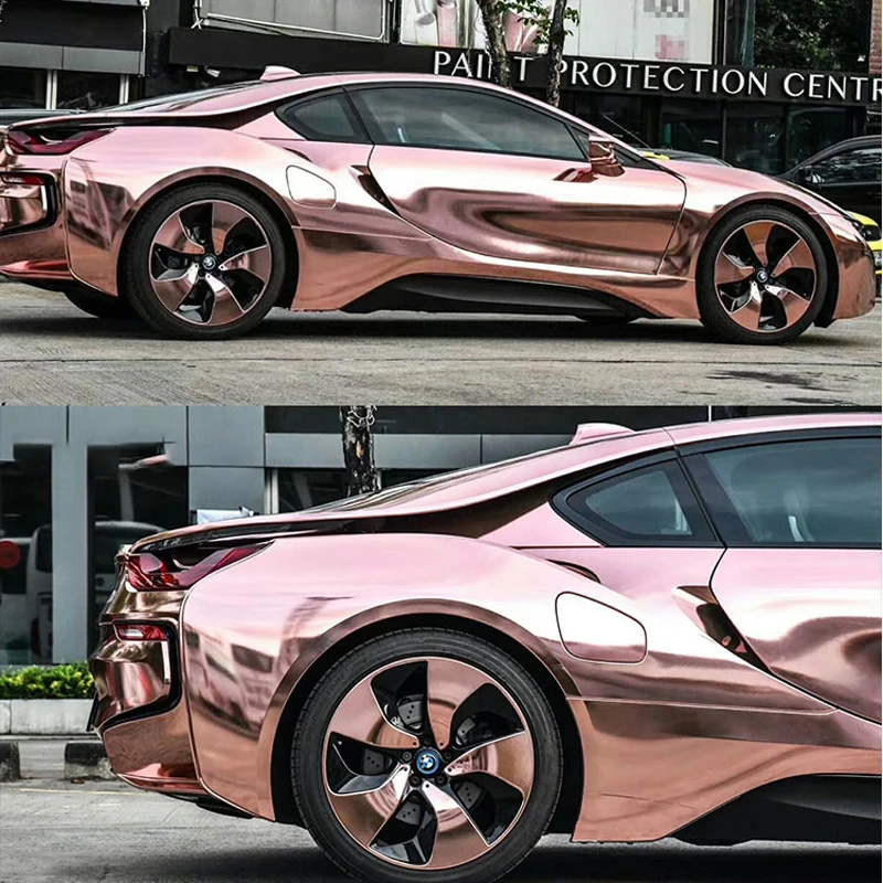 50x200cm Rose Gold Chrome Vinyl Wrap Film Flexible Chrome Car Body Wrapping Foil Car Sticker Bubble Free:  Brand Name: ORINO Type: Glue Sticker Model Name: Chrome Vinyl Film Wrap Item Length: 152cm Item Width: 10cm Material Type: PVC Item Type: Stickers is_customized: Yes Sticker Placement: The Whole Body Design: Color Change Category: Stickers Packaging: Comes Packaged Type Of Sticker: Car Body Model: Other Size: 10/20/30/40/50X152CM Feature: Air Free Bubble/Air Release Place of Origin: Guangdong, China (Mainland) 