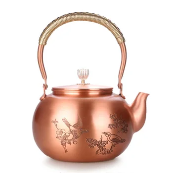 

Pure hand-made thick copper teapot boiled tea pot kettle old copper pot home Harmony Wanshixing high-end retro pot