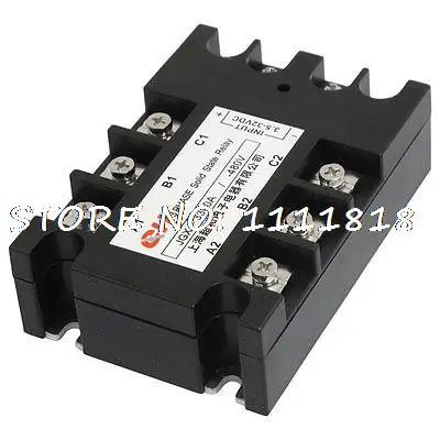 

Panel Mount 8 Terminals 3 Phase SSR Solid State Relay 3.5-32VDC/480VAC 40A