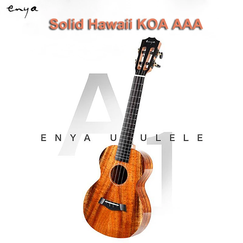 

Enya Ukulele concert tenor 23inch 26inch All Solid Wood Hawaii KOA AAA Ukelele 4 strings small mini guitar musical instruments