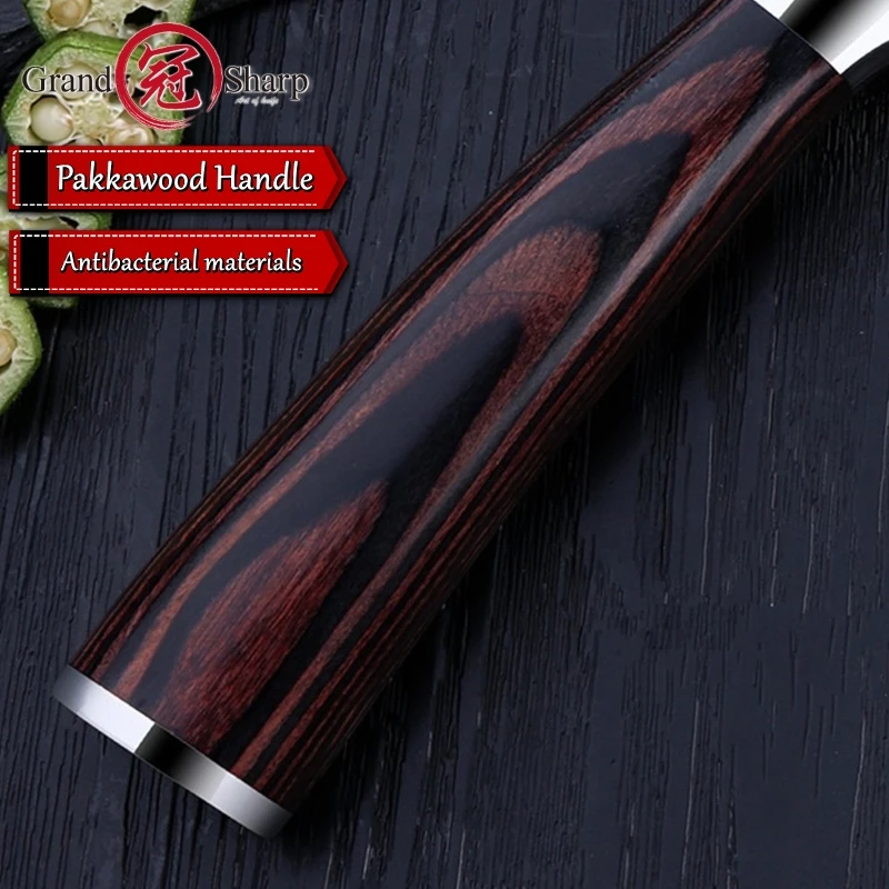 8 дюймовые ножи шеф повара имитация дамасской стали кухонные Santoku острый нож для