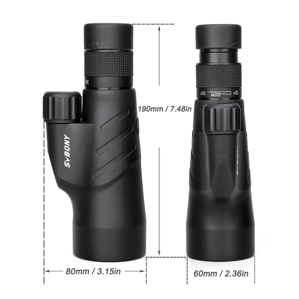 Svbony 10-30X50 Zoom Monocular Bak4 Prisma Fmc Ipx7 Waterdichte Hoge Vergroting Telescoop Sv45 Verrekijker Kampeeruitrusting