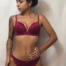 Комплект с бюстгальтером, кружевное нижнее белье, комплект с трусиками, женское сексуальное кружевное нижнее белье с вышивкой, пуш-ап, чашечки A, B, C, комплекты нижнего белья