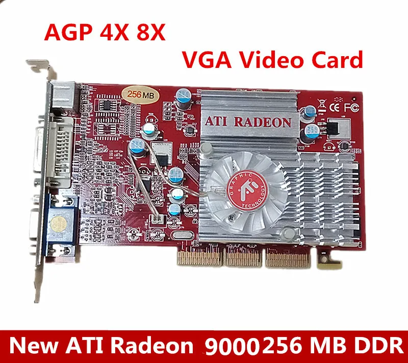 

Free shipping New ATI Radeon 9000 256 MB DDR Memory AGP 4X 8X , VGA Video Card