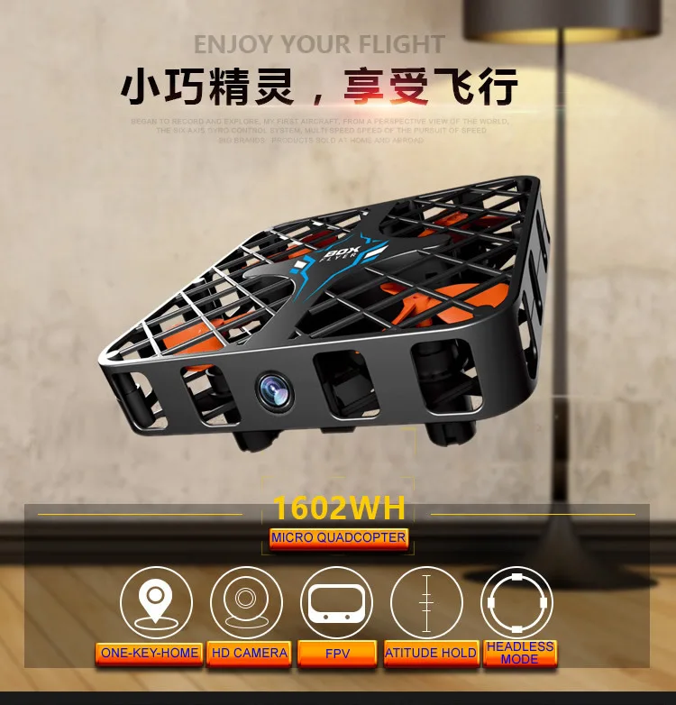 

1602WH super mini drone Quadcopter 2.4GHZ Radio control with HD camera FPV Atitude Hold Headless Mode kids toys Free Shipping