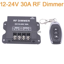 DC12-24V 30A Single Channel LED Dimmer Controller with 3Key Wirelss RF Remote Control for Single Color LED Striplight