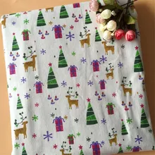 В рождественском стиле хлопок и лен с принтом ткань для рукоделия, печворка пошив ткани льняная хлопчатобумажная ткань материал тканая ткань для домашнего текстиля