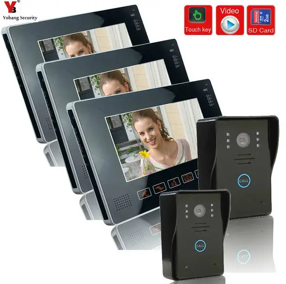 

YobangSecurity 9 Inches Wired Video Doorbell Door Chime,Rainproof Door Phone with Video Recording and PhotoTaking Function