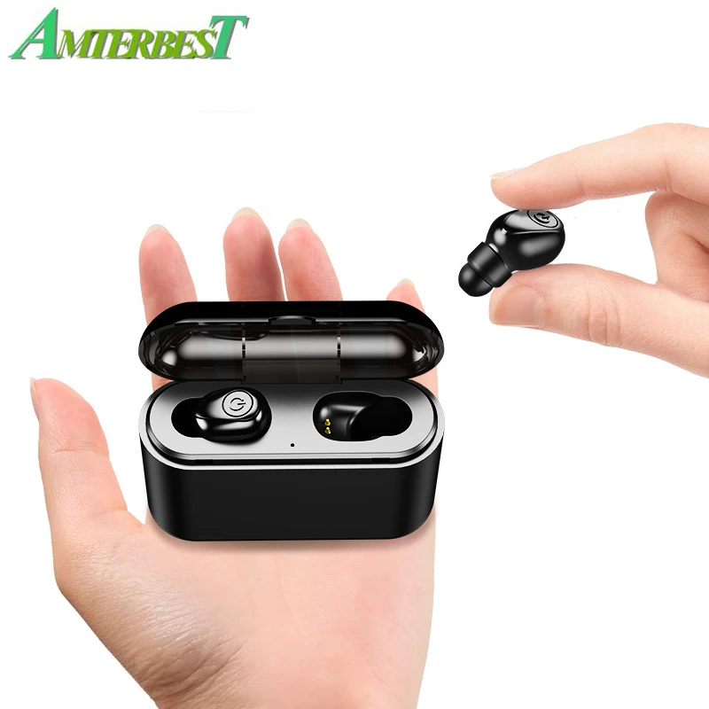 

AMTERBEST X8-TWS Wireless Bluetooth Earphone Mini Headset Stereo Earbuds Handsfree Headphones with MIC 3000 MAh Charging Box