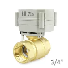 3/" DN20 DC12V 2 способ моторизованный шаровой клапан, полный диаметр латунь CR3-01 Электрический шаровой клапан