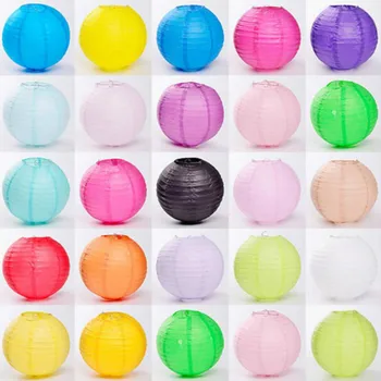 

6 ''(15cm) Multicolor Chinese Traditional Round Paper Lantern Hanging Wedding Party Decoration Lampion Rice Lamp paper balls