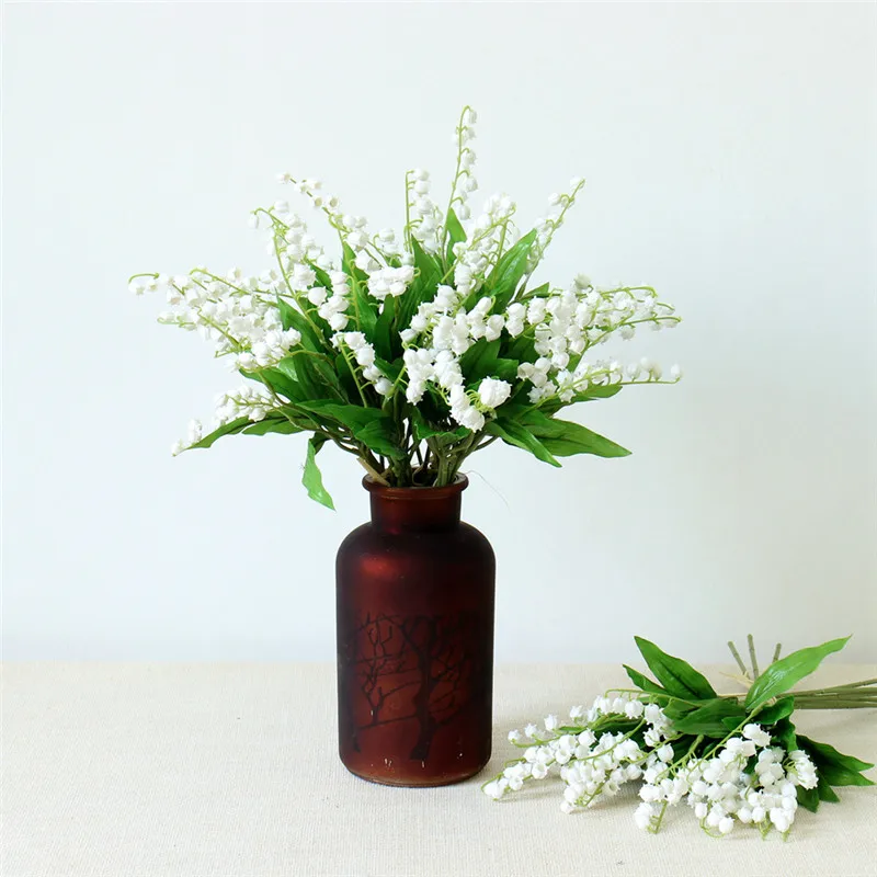 Flone Artificial Campanula Orchid Plastic Campanula Orchid Simulation Flowers DIY Fake Flower Party Wedding Decor Fake Flower  (10)