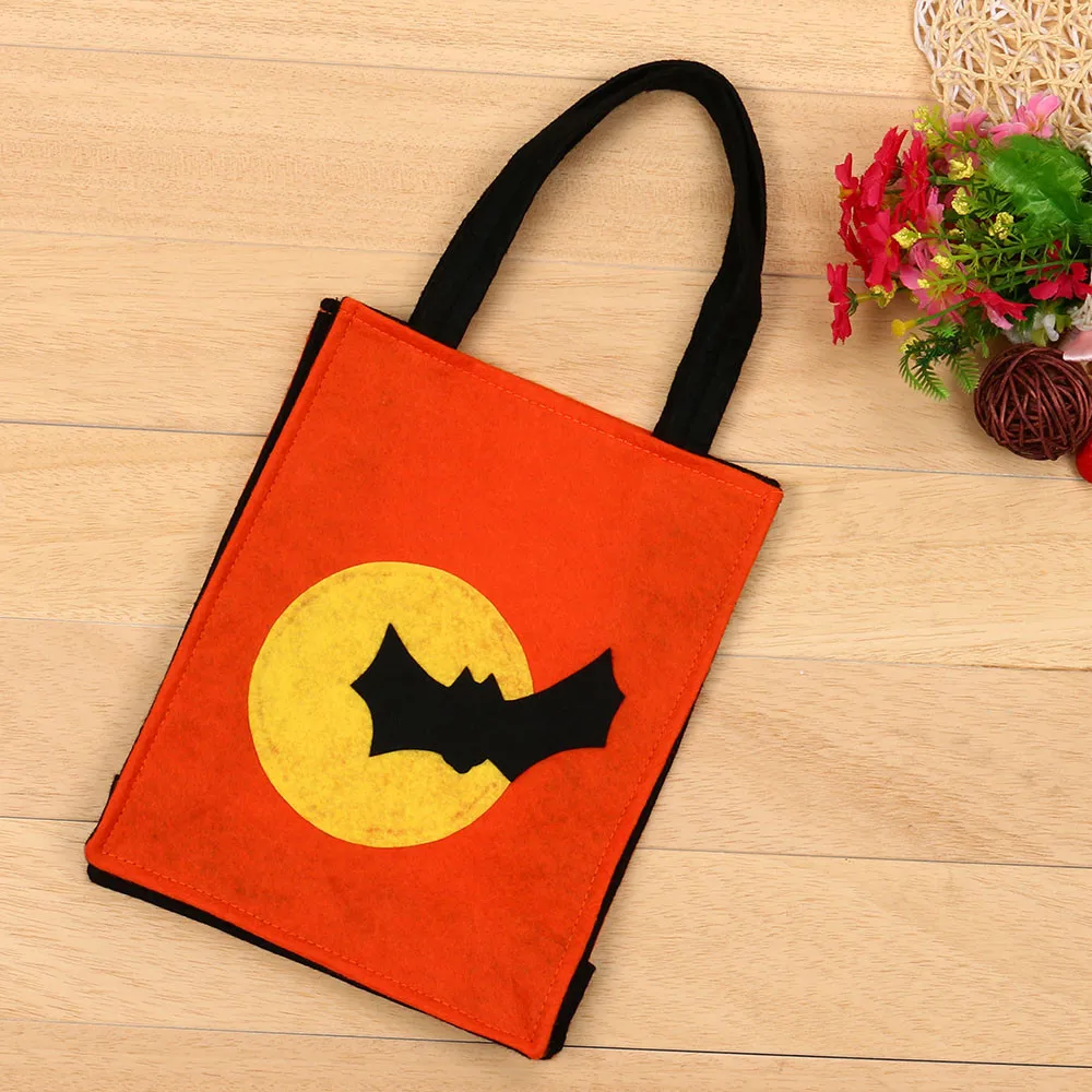 أنيق هالوين الاطفال الخفافيش حقيبة الشيطان حقيبة الاطفال الحلوى يد دلو الأطفال أشتات الوجبات الخفيفة الحلوى أكياس الحاويات الجملة A80