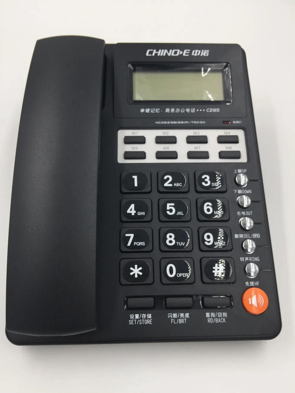 

Fashion Hands-free Call ID Fixed Telephone Dual Interface landline phoneFor Business Office Home Phone Telefone Sem Fio Black