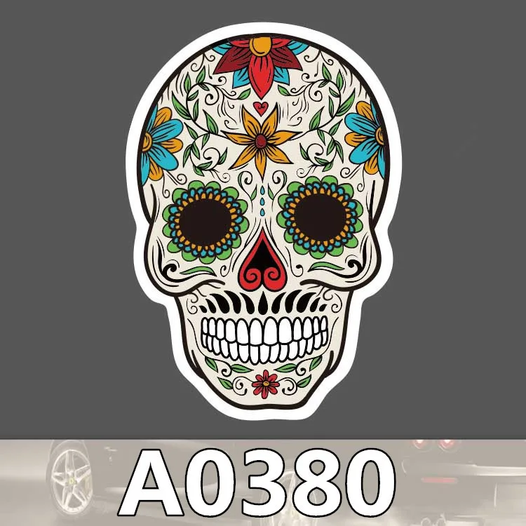 10pcs Kids Toy Sticker Colorful Horror Skull Stickers Funny Stickers For Kids Cartoon Home Decor Laptop