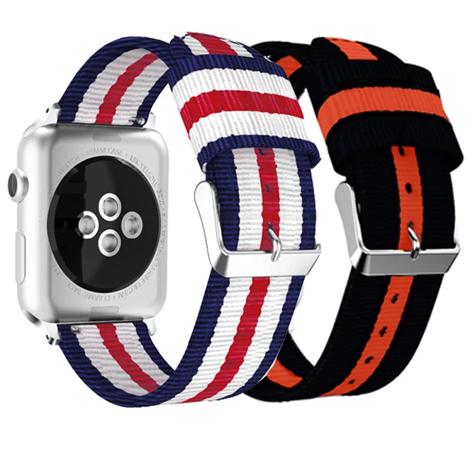 Новейший тканый нейлоновый ремешок для apple watch 4 3 2 1 40 мм 44 42 38 браслет на запястье