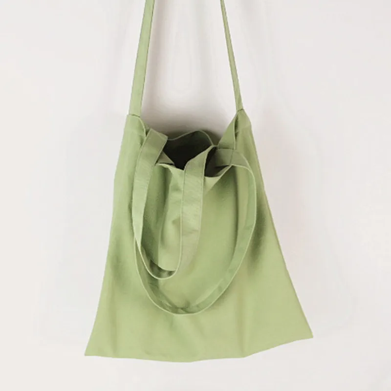 Light green canvas shoulder bag crossbody shopping bags tote bag for