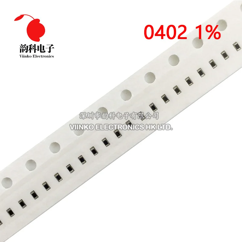 1% 0402 resistor smd 0r ~ 10m, 1/16w, 0, 1, 10, 22, 47, 100, 150, 220, 330 ohm, 1k, 2,2 k, 4,7 k, 10k, 100k, 1r, 10r, 100r, 150r, 220r, 330r, 500pcs 1m