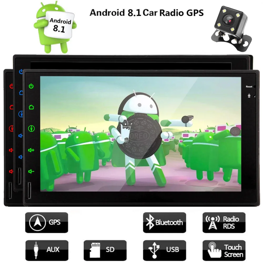Android 8 1 Auto Car PC Radio Stereo Double 2 Din Head Unit with HD Touchscreen