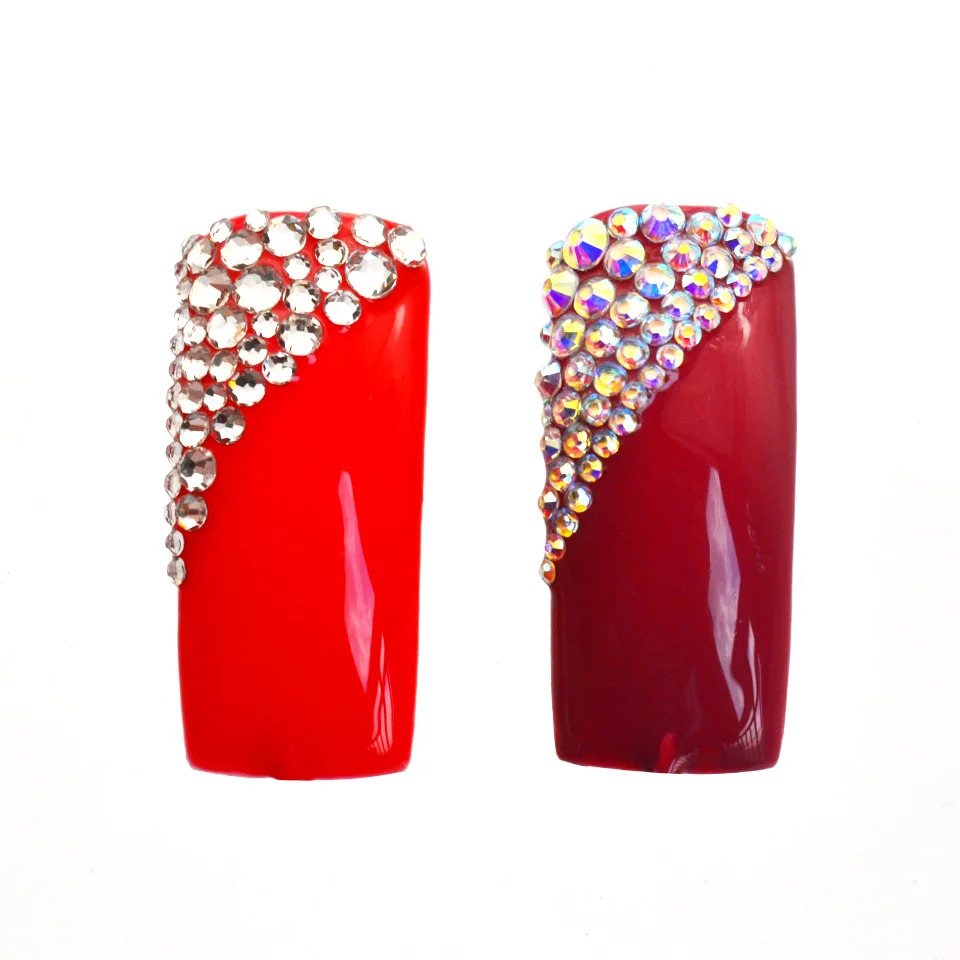 

Mix Size 3D Nail Rhinestones on Nails Art Manicure Clear AB Rhinestones for Nails Glass Strass Nail Art Decorations MJZ00280