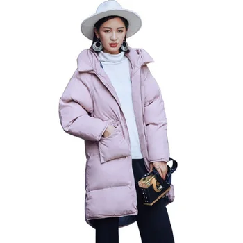 

Fashion 2020 Winter Womens Long Warm Coat Women Mid-length Cotton Jacket Ladie's Hooded Female Clothing Hot Sale