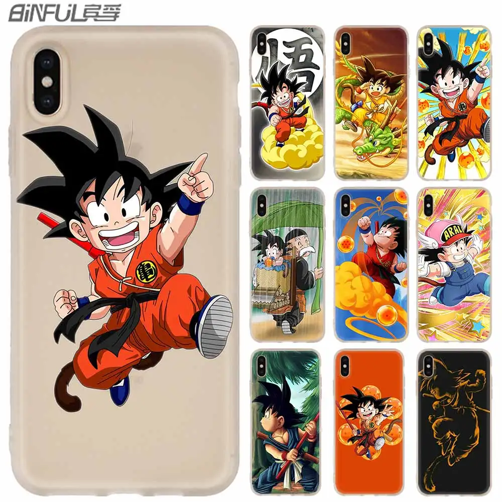 

Silicone Soft Cover Case FOR iPhone 5.8 6.1 6.5 2019 11 X XS Max XR For iPhone 5 5S SE 6S 6 4 4S 7 8 Plus Dragon ball goku
