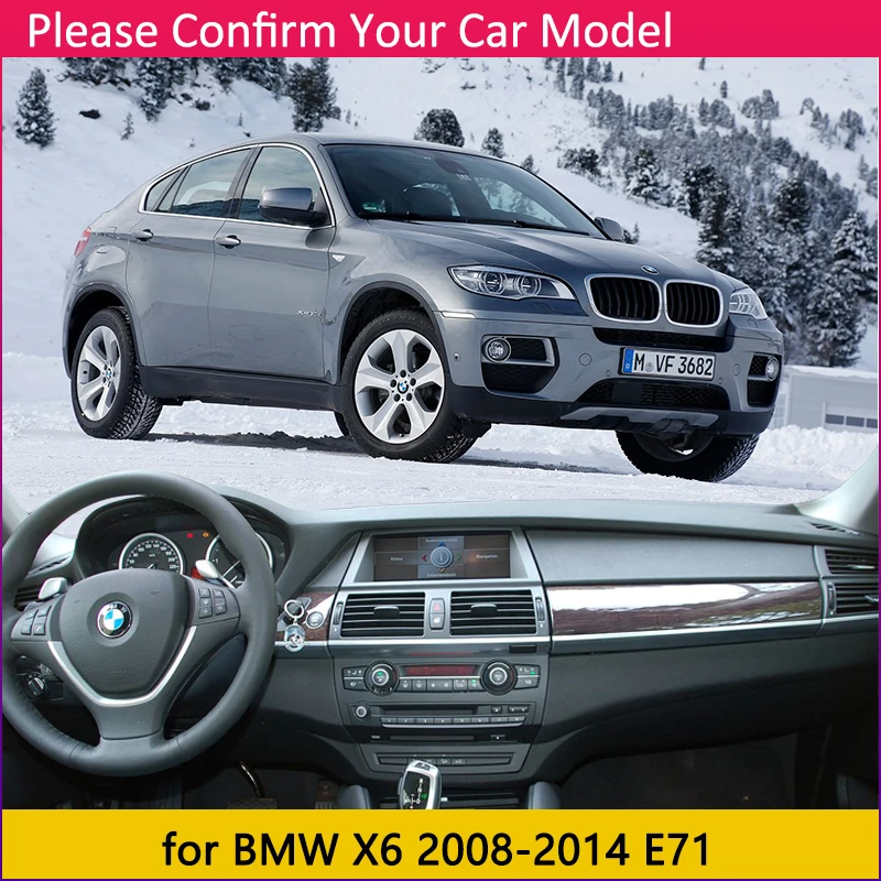 Для BMW X6 E71 2008 ~ 2014 Противоскользящий коврик на приборную панель Зонт приборной