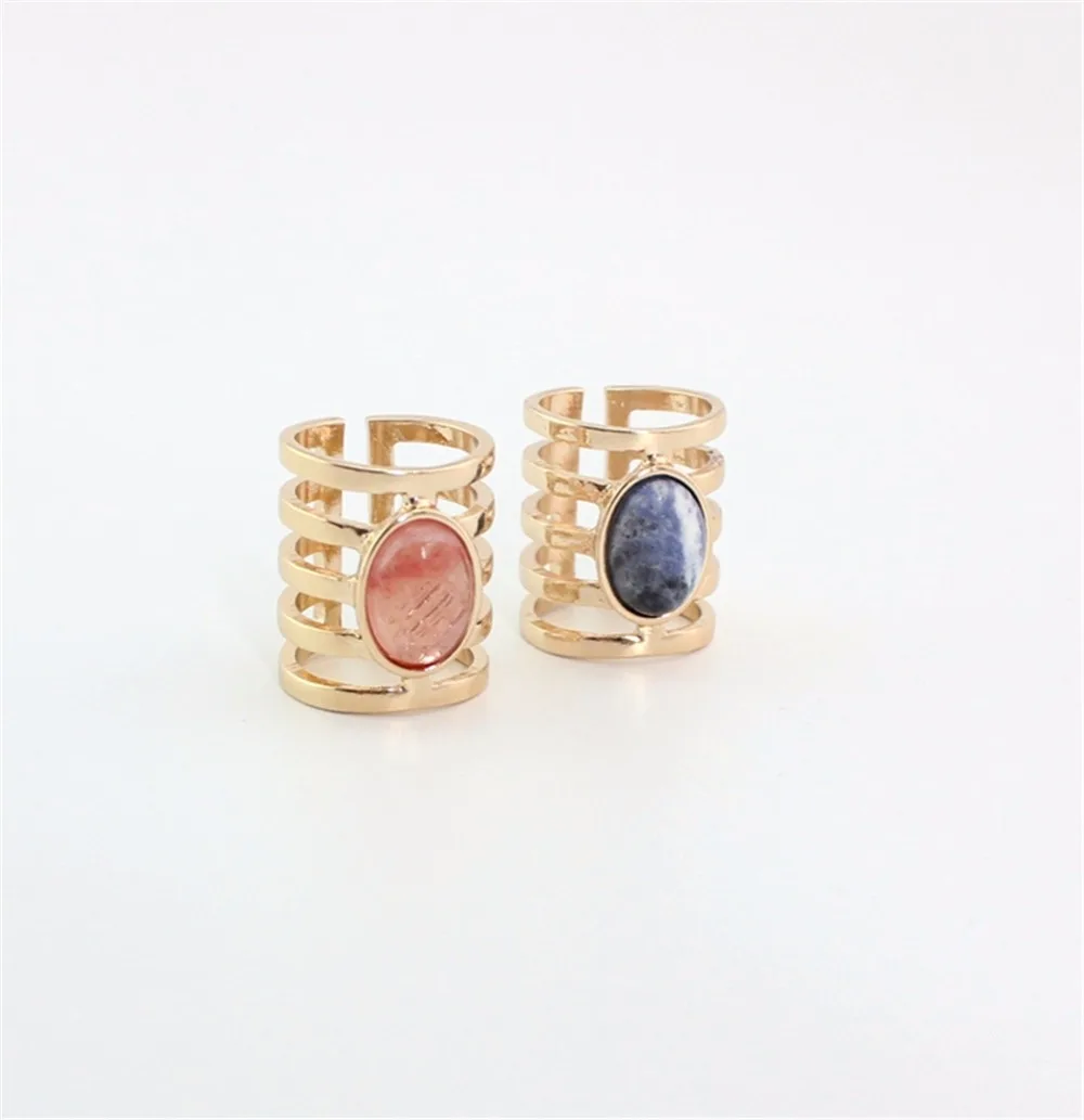 Druzy Lapis Lazuli Stawberry кварцевый камень многослойный Открытый круг Овальный