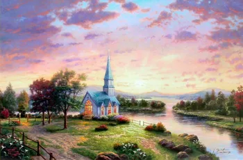 

Landscape Oil Painting:Sunrise Chapel