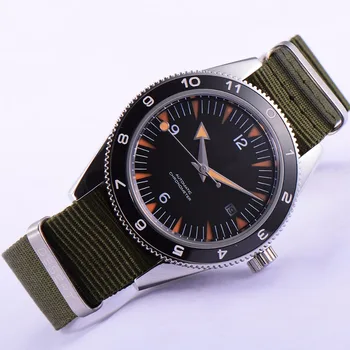 

41mm debert black dial 21 jewels miyota Automatic mens wrist Watch D01
