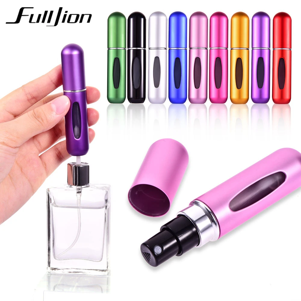 

Fulljion Travel Mini Refillable Perfume Spray Bottles Portable Aluminum Atomizer Empty Cosmetic Container Women Perfume Bottle