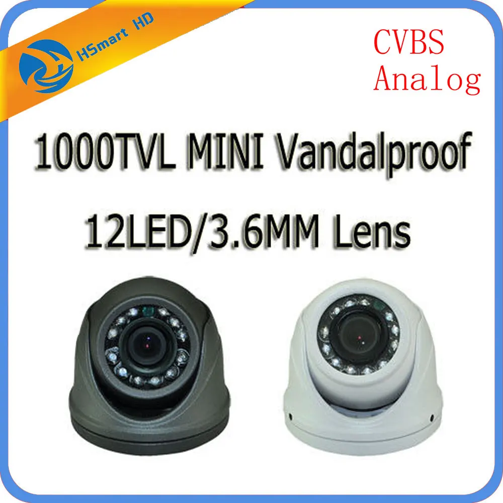 

Super CCTV Camera Analog Infrared Night Vision 960H 1000TVL Mini Dome Camera metal Case add IR-CUT