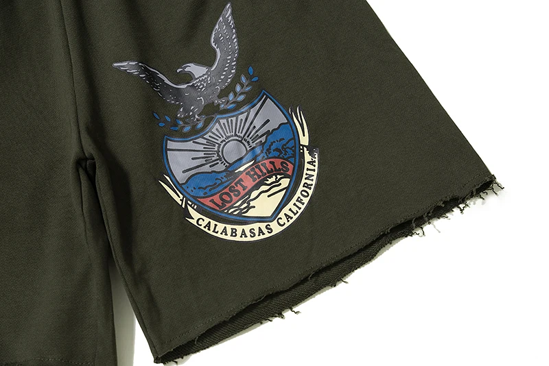 Black Friday New Season 6 Shorts Men Sweatpants Kanye West Calabasas Eagle Season 6 Shorts Casual Cotton Streetwear Season 6 Beach Shorts