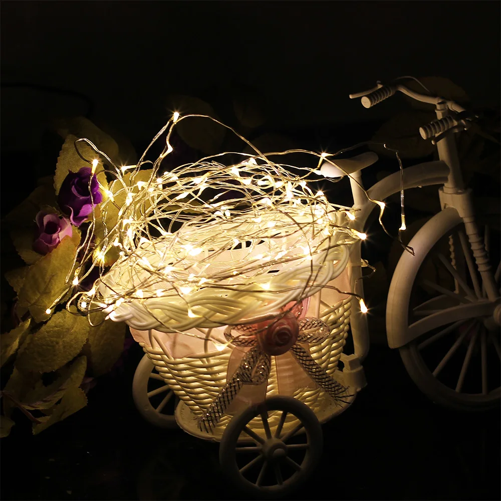 Flexible Copper Silver Wire LED String lights Waterproof Holiday lighting For Fairy Christmas Tree Wedding Party Decoration Flexible Copper Silver Wire LED String lights Waterproof Holiday lighting For Fairy Christmas Tree Wedding Party Decoration