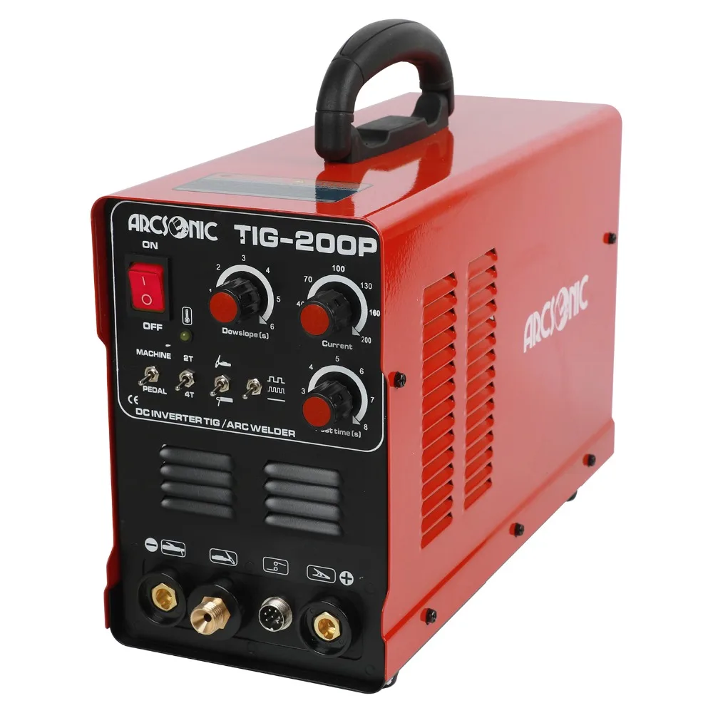 TIG200P Pluse 200 ампер дуговой TIG импульсный TIG сварочный аппарат многофункциональный TIG200P портативный инвертор TIG сварочный аппарат аргоновая сварка