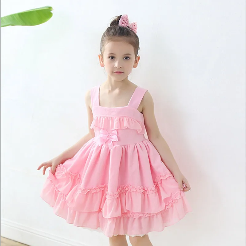 

2018 Fashion Girls Dress Pendant Vest Dresses Spring and Autumn New Princess Dress Wool Sleeveless Dress Baby Kids Fancy