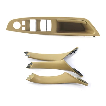 

Beige Door Recessed Grip Window Switch Panel + Grip Handle Shell for BMW F10 F11 10-16