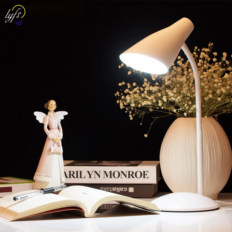 

LED desk lamp foldable dimmable touch table lamp metal hose 360 degree rotation for children reading book