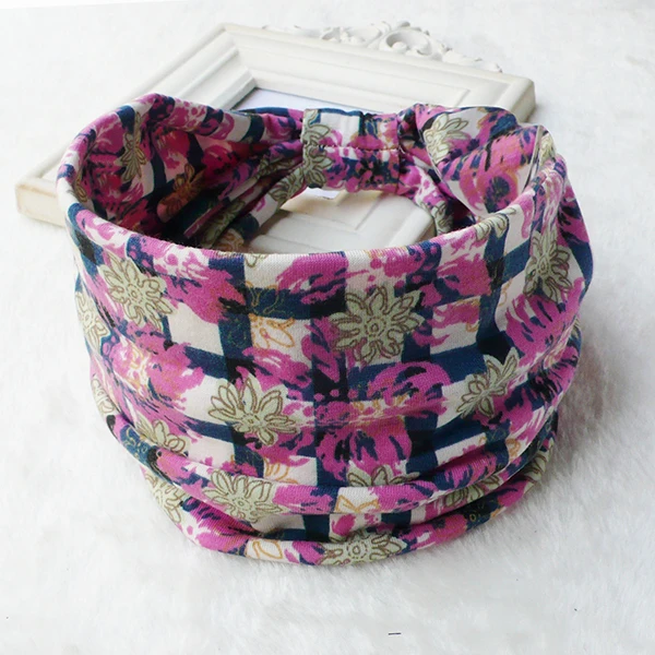 Bohemia BOHO Wide Cotton Stretch Women Headbands Headpiece Headwrap Turban Headwear Bandage Hair Bands Bandana Fascinator crocodile hair clips