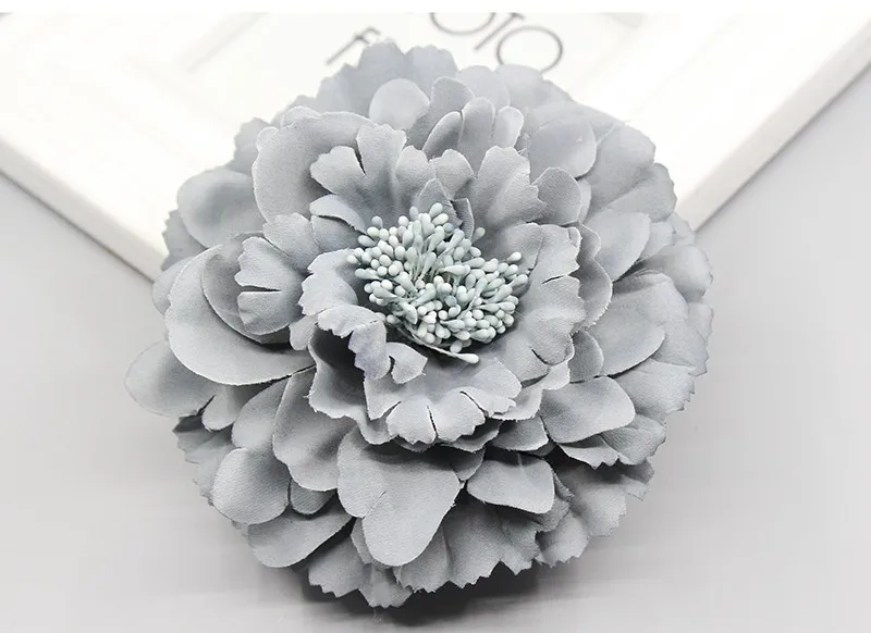 Корейский тренд ткань Цветущий Пион цветок корсаж брошь женщина украшения для волос и брошь Свадебная вечеринка заколка для волос для невесты свадьба