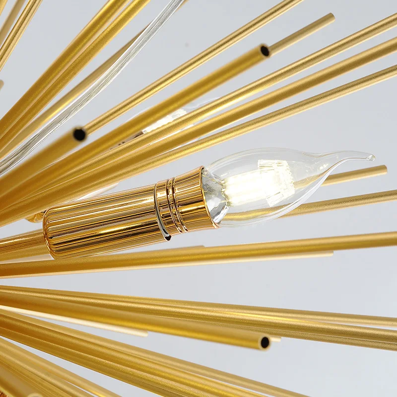Золотой одуванчик металлический дизайнерский подвесной светильник из нержавеющей стали Штык геометрический шар подвесной светильник подвесные лампы