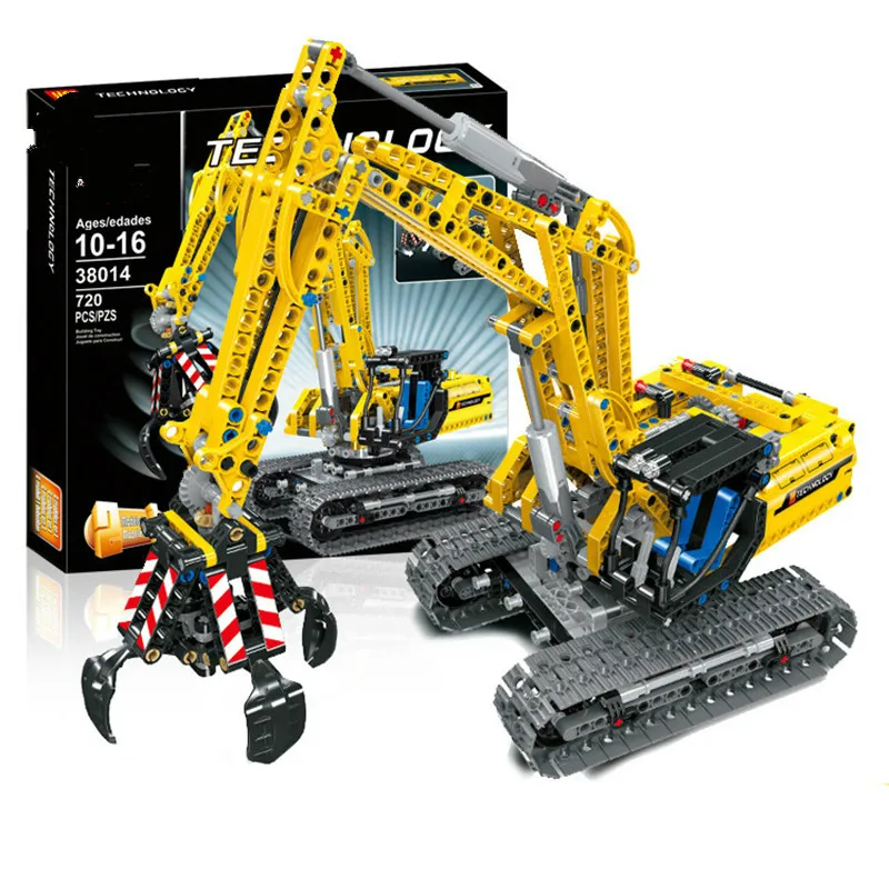 

720 pcs Compatible Legoing technique model of excavator brick building blocks without Motors Set city children's toys