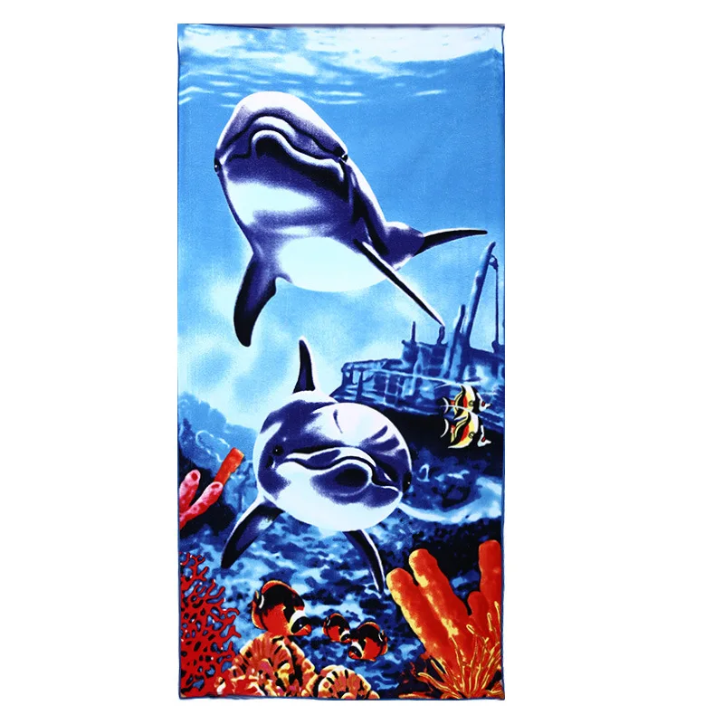 Быстросохнущее впитывающее полотенце с рисунком дельфина, Большое пляжное полотенце из микрофибры для взрослых, пляжное полотенце для ванной - Цвет: 8