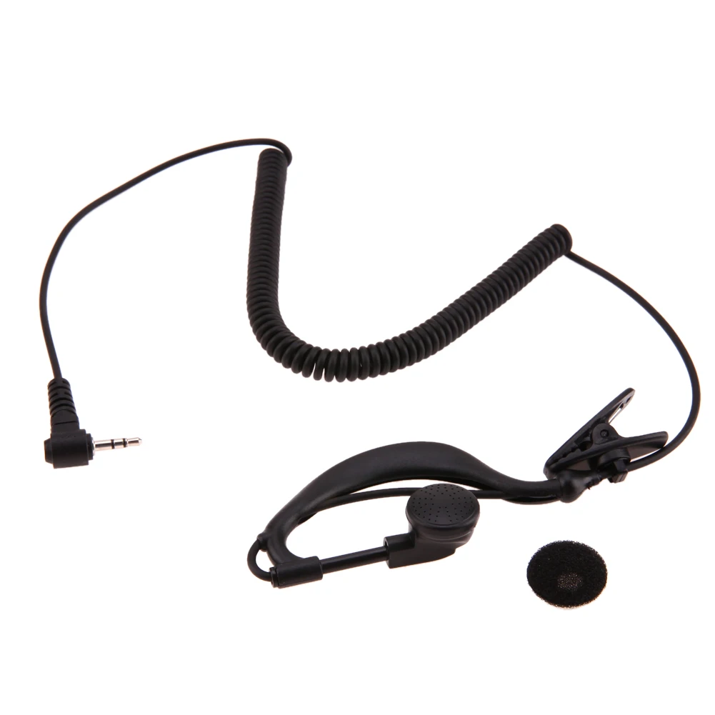 Черный 2,5 мм G-Hook Interphone наушник Walkie Talkie одиночные наушники 1 Pin только для прослушивания для Motorola/ICOM - Цвет: Black