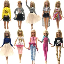 NK One Set Doll Clothes Dress Fashion Skirt Party Gown For Barbie Doll Accessories Baby Toys DIY Girl Best Gift 033A JJ nk one pcs fashion doll head hair diy accessories for barbie kurhn doll best girl gift child diy toys