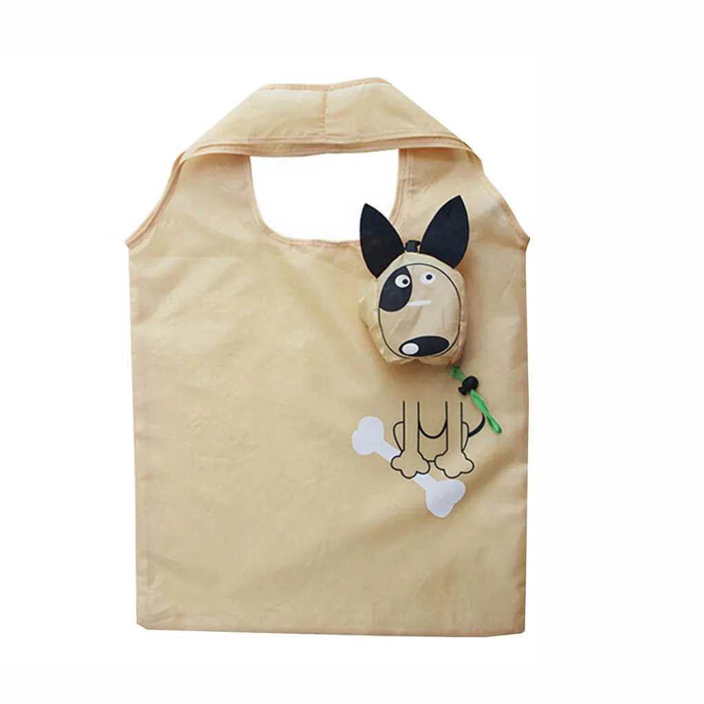 

Unisex Cartoon Cute Dog Print shopping bag Reusable eco bag Large Waterproof shopper bag Recycle Storage Handbags bolsa#HYL