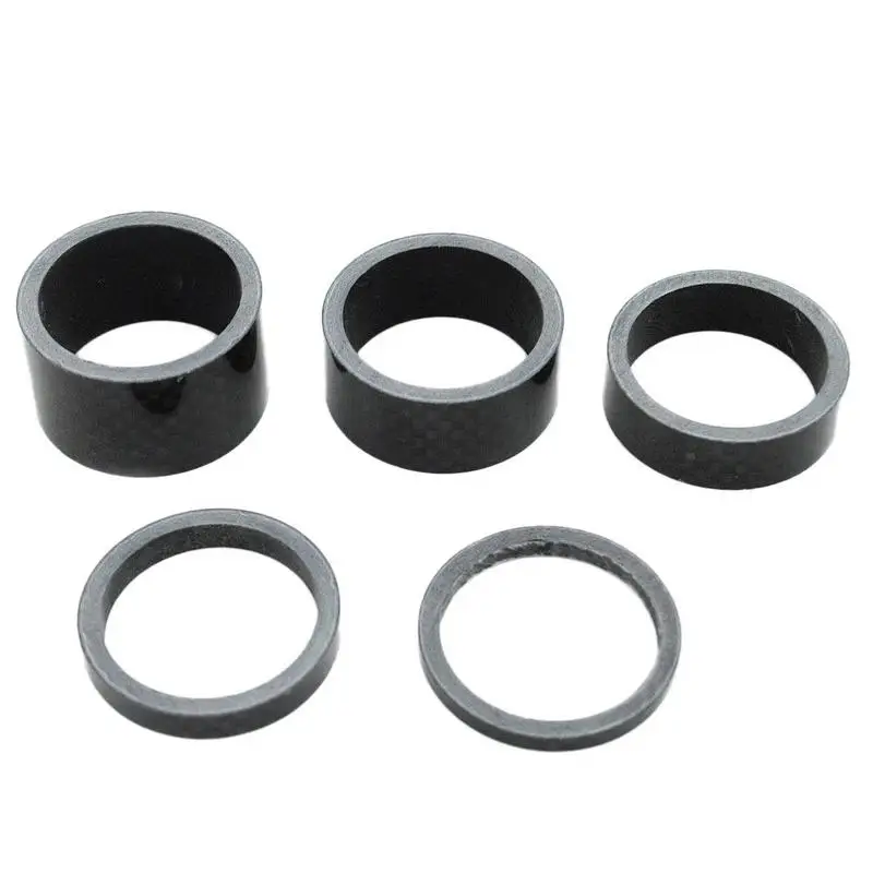 5PCS 28.6MM Spacer Carbon Fiber Mountain Bike Accessories Cycling Fork Head Part Washers 3K